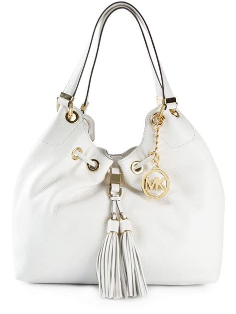 michael kors white purse|michael kors white shoulder bag.